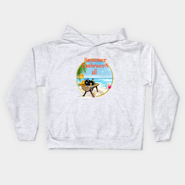 Summer Embraces All Kids Hoodie by shop chak